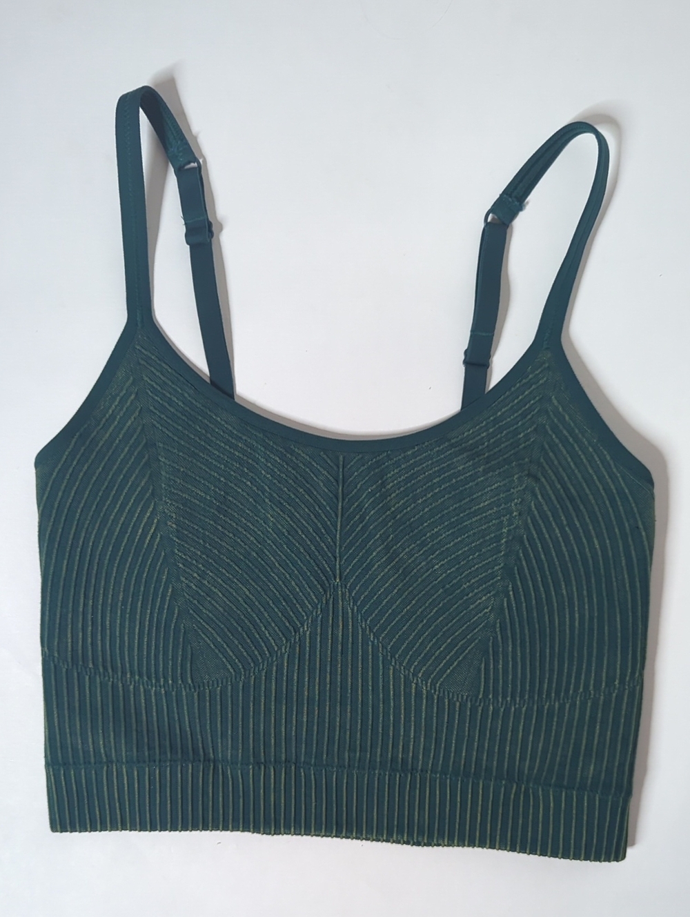 Aerie Ribbed Wireless Bra Tank Top Dark Green